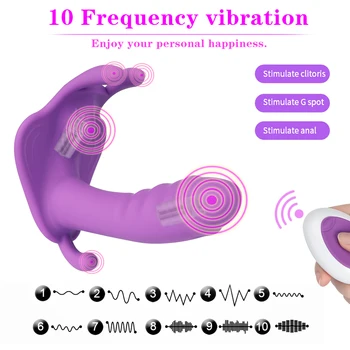 Purta Vibrator Fluture Vibratoare Jucarii Sexuale pentru Orgasm Masturbare fără Fir Control de la Distanță Penis artificial Vibratoare pentru Femei Chilotei