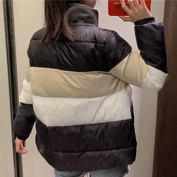 Scurtă warm hanorac gros mujer de sex feminin de moda de iarnă sacou căptușit epocă coreean de iarnă jachete femei de culoare bloc sacou femei
