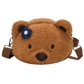 Desene animate de Animale de Pluș Fata Jucării Minunat Creative Teddy Bear Messenger Bag Singur Umăr de Pluș Sac de Cadouri pentru Copii