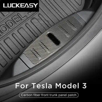 LUCKEASY Fata Motor Cutie de Depozitare Bara Panou pentru Tesla Model 3 2017-2020 Fața cutie, foarte fibra de carbon de protecție patch