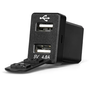 12V Dual USB Masina Încărcător Voltmetru LED 4.8 Un Adaptor de Alimentare Pentru Toyota Telefon Inteligent