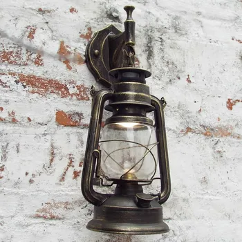 TRANSCTEGO Retro Lampă de Perete de Sticlă de Epocă Europene Lampi cu Kerosen pe Lângă Lumina Pentru Bar cafenea Baie Acasă Lumini cu Led-uri