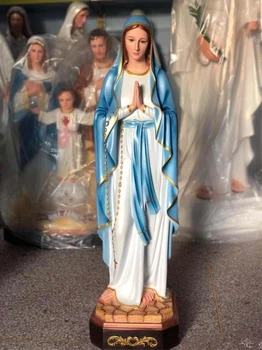100CM mare --Creștinism Madonna Decor Acasă Decorare Religioase Fecioara Maria Decor art statuie