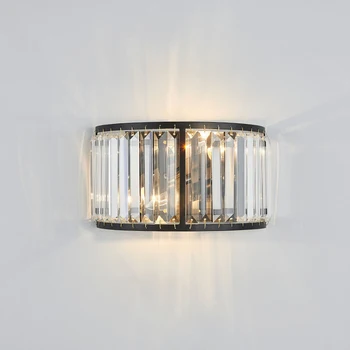 Post-moderne de Cristal lampă de perete Nordic Creative Dormitor Lămpi de Noptieră Sticlă Simplă, Living, Scară Interioară Led lumina de Perete lux