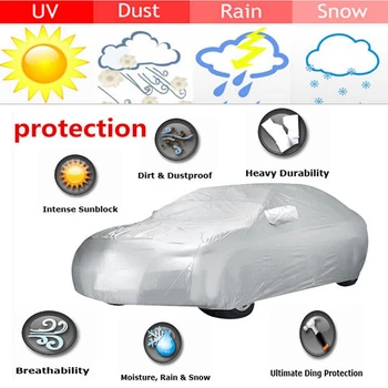 X Autohaux Universal Huse Auto de Interior, Exterior Impermeabil Soare, Zăpadă, Praf Rezistent la Ploaie Capac Protecție Pentru SUV-ul Sedan Camion