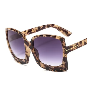 Oferta pătrat ochelari de soare tom ford femei 2020 uv400 înaltă calitate supradimensionate moda nuante pentru femei mari oculos de sol feminino