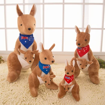 25cm Drăguț Minunat Moale de Pluș Papusa Australian Mamă Și Copil Cangur Jucării de Pluș Jucarii pentru Copii Cadou de Ziua de nastere Pentru copii Copii