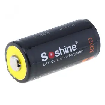 2 buc/lot Soshine 3V 600mAh 16340 RCR123 LiFePO4 Baterie Reîncărcabilă cu Protected PCB pentru Lanterne LED-uri Faruri