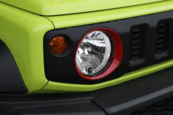 Capac pentru faruri grila Fata a Introduce Decor Ornamental pentru Suzuki Jimny 2019 2020 ABS Fibra de Carbon Chrome Masina Extrerior Accesorii