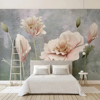 Foto personalizat Tapet de Perete de Arta Canvas 3D Stereoscopic Flori Pictură în Ulei Dormitor Modern, Living TV de Fundal picturi Murale