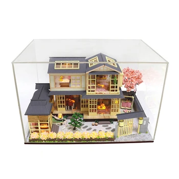 DIY casă de Păpuși în Miniatură Kit Mobilier Casa Papusa 1:24 3D lucrate Manual din Lemn de Epocă Modelul de Asamblare Jucarii Cadou Pentru Copii