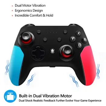 6-Axa Somato-Dual Vibration Bluetooth Wireless Turbo Funcția Controler Gamepad Joystick Pentru Nintendo Comutator/PC