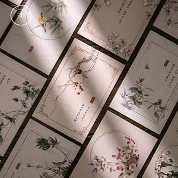 30 Coli/Set Poezie Antic Chinez Carte Poștală/Felicitare/Scrisoare De Ziua Plic Card Cadou