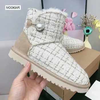 2019 înaltă calitate cizme de zapada de brand Chinez, lână naturală, cele mai recente pantofi pentru femei la modă, livrare gratuita