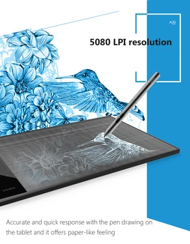 VEIKK A30 Digital Grafica Desen Tableta de 10*6 inch Pen Tablet cu 8192 Niveluri Pasiv Stilou pentru Stânga/Dreapta Gest