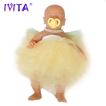 [transport De NE & NC] IVITA WG1514 18inch Silicon Copii Păpuși Fată cu Ochii Închiși în Viață Reală Renăscut Baby Soft Realiste Jucarii