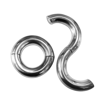 5 dimensiuni pentru a alege Grele Magnetic cu Bile din oțel Inoxidabil Scrot Targă metal penis cock Ring Intarziere ejaculare Jucărie Sexuală pentru bărbați