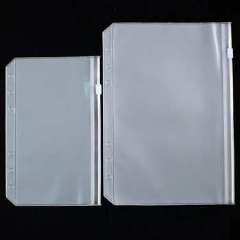 En-gros 20buc A5/ A6/A7 frunze vrac sac de depozitare din PVC spirală notebook card/pungă cu fermoar/ pp carton pentru spirala jurnal accesorii