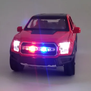 1:32 Ford F150 Raptor Camion De Jucărie Mare Turnat Sub Presiune Masina De Jucarie Model Cu Sunet De Lumină Pullback Vehicul Pentru Copii Jucarii Si Cadouri
