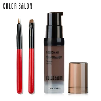 Salon De Culoare 3 Culori Henna Sprancene Gel Rezistent La Apa Tentă Set De Perii Machiaj Maro Potențiator De Frunte Ochi Vopsea Crema Make-Up Vopsea De Cosmetice