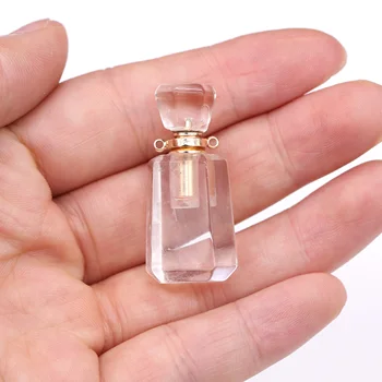 Piatra naturala Sticla de Parfum cu Două găuri de conectare Pandantiv Rafinat Farmecele Pentru a Face Bijuterii DIY Colier Brățară Accesorii