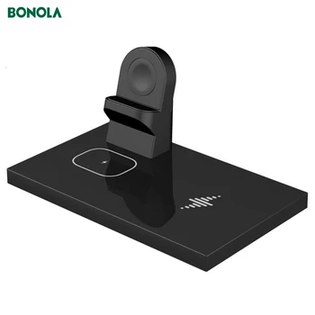 BONOLA 3 In 1 Încărcător Wireless Qi 10W Rapid încărcător Wireless Pentru Samsung GalaxyS20/Note20 Galaxy Muguri/Ceas wireless charging pad