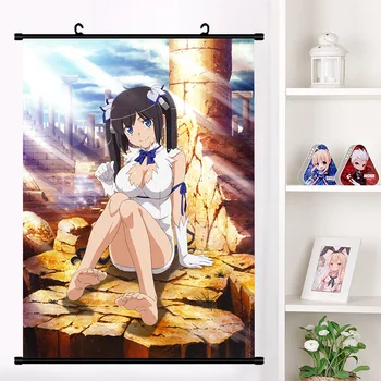 Anime Este Greșit să Încercați să Ridica Fete într-o Temniță? Minunat Perete Scroll Murală Poster Pe Perete Poster Otaku Decor Acasă