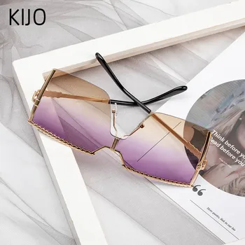Designer de Brand Nou de epocă de Lux Fara rama ochelari de Soare Siamezi Gradient de Ochelari de Soare moda Vânt UV400 Ochelari