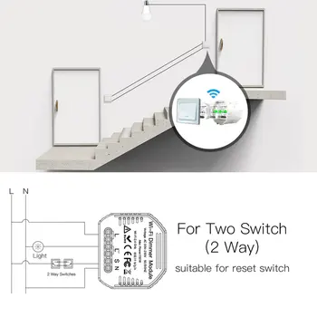 DIY WiFi Inteligent de Lumină LED intrerupator Inteligent Viață/Tuya APP Control de la Distanță 1/2 Modul Comutator,Funcționează cu Alexa Ecou de Start Google