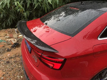 RT Stil de Fibra de Carbon din Spate Spoiler Portbagaj Aripa Decor se Potrivesc pentru Audi A3 S3 2016 2017