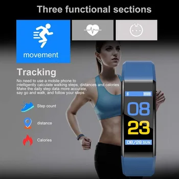 NOUL Ceas Sport pentru Femei, Bărbați Bluetooth Portabil Inteligent Brățară Monitor de Ritm Cardiac Fitness Tracker rezistent la apa Bratara Inteligent
