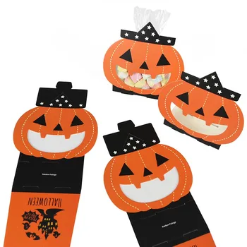 Halloween Cutie De Bomboane De Dovleac Fantoma Model De Hârtie Cadou Boxs Truc Sau Trata Copilul Cookie-Uri Geanta Pentru Happy Halloween Party Deco Consumabile