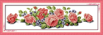 Ediție lung trandafiri goblen kit aida 14ct 11ct conta imprimate panza cusaturi broderie manual DIY manual