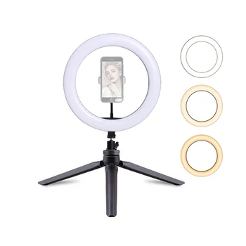 10 Inch Selfie LED Inel Studio Lumină Lampă cu Live Desktop Trepied Suport de Telefon Stand Fotografice Ringlight pentru Desktop Youtube