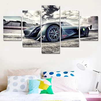 5 Piese Tablouri Canvas Wall Art Print Masina Sport de Lux Imagine Acasă Decorative de Perete Poster pentru Camera de zi Dormitor Decor