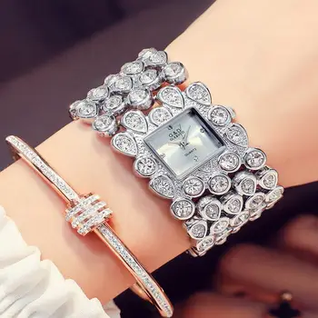 2017! Brand de lux Femei Stras Ceas Cristal Ceasuri de sex Feminin Cuarț Ceasuri de mana Lady Dress Watch relogio feminino