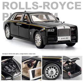 1:24 Rolls Royce Phantom De Simulare Mare De Turnat Sub Presiune Din Aliaj Model De Masina De Sunet De Lumină Băiat Jucării Trage Înapoi Copiii Cadou Scară De Colectare