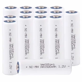 Cel mai mic pret 14 bucata baterie AA 1.2 v baterii reîncărcabile 1500mAh acumulator nimh pentru scule electrice akkumulator