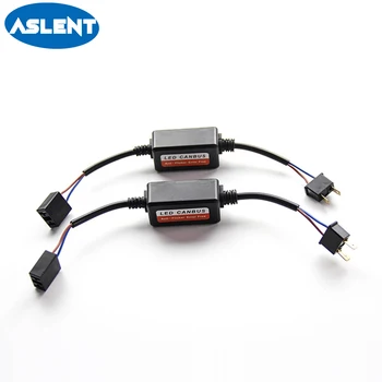 ASLENT 2 buc fara Eroare Canbus Decoder Cabluri pentru LED-uri Auto Bec Far Kituri Lămpi de Ceață H4 H7, H1, H11, 9006 9007 9005 Anti-Flicker