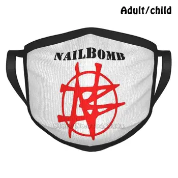 Nailbomb Logo-Ul Cel Mai Bun Cadou Amuzant De Imprimare Reutilizabile Masca De Fata Nailbomb Thrash Metal Sepultura Antrax Războiului Din Vietnam Death Metal