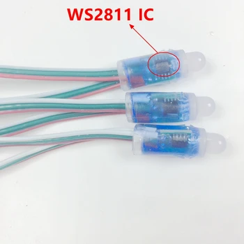 DC5V WS2811 IC Module cu LED-uri Șir Lumina 12MM Plin de Culoare IP68 Impermeabil în aer liber de Publicitate LED Pixel Lumini
