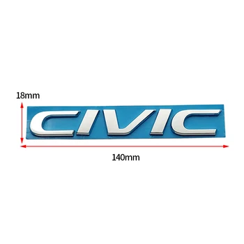 3D ABS masina Emblema corpului sticker decor Pentru Honda Civic Masina din Spate Coada Portbagaj Scrisoare Logo-ul Autocolante, Decalcomanii Auto Accesorii