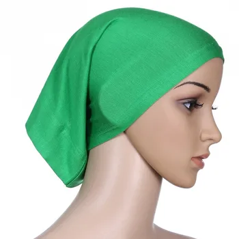 2021 Solidă Bumbac Femeile Musulmane Hijab Underscarf Capace Strench Headwrap Capac Interior Capota 20colors Prețul cu Ridicata Islamic Eșarfă