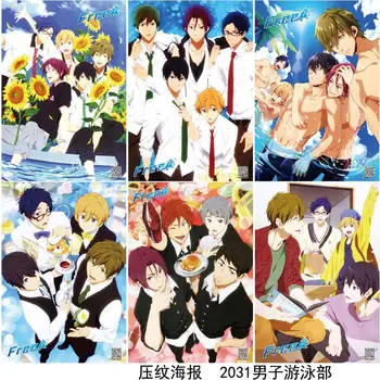 8 buc/set Anime Gratuit de Vară Veșnică Relief poster Mare Viteză Gratuit Incepand de Zile Figura autocolant pentru cadouri