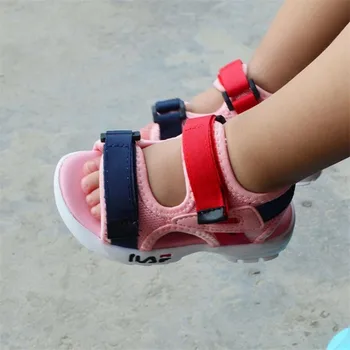Fete Sandale De Vară 2020 Nouă Băieți Sandale Romane Pantofi Pantofi De Plaja Si Fete Sandale Pantofi Plat Pentru Copii Toddler Pantofi Negru Roz Alb