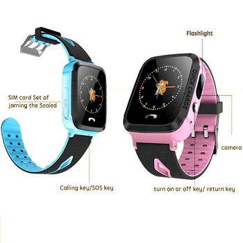 Copil inteligent Senzor de Ceas Inteligent GPS Telefon Cartela SIM Apel SOS smartwatch pentru Copil Android, iOS, Ecran Tactil, Camera foto de Telefon Ceasuri