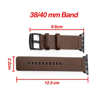 Compatibile pentru Apple Watch Band 44mm 42mm 40mm 38mm,din Piele Trupa Pentru Iwatch Seria 4 3 2 1 Classic Maro Negru Curea