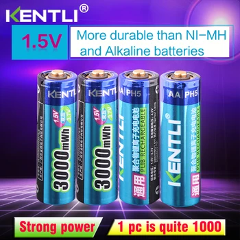 KENTLI 4buc/lot Stabil de tensiune 3000mWh baterii aa 1.5 V baterie reîncărcabilă litiu polimer baterie li-ion pentru camera ect