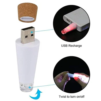 Vinuri Premium Dop Sticla Led Lumina de Noapte USB de Încărcare Lampă de Masă De Crăciun Acasă Dormitor Sticla de Vin Decor Noutate Lumina