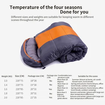 Plic De Dormit Sac Impermeabil Respirabil Camping Accesorii Portabile Turismul De Iarnă Îngroșarea Și Lărgirea Saci De Dormit